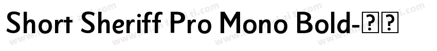 Short Sheriff Pro Mono Bold字体转换
